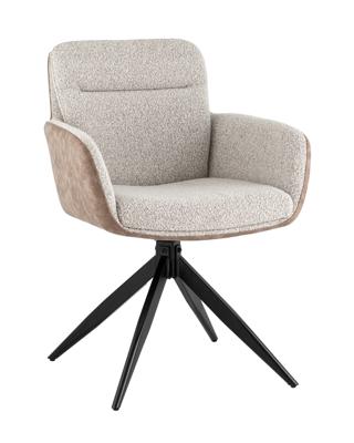 Стул Stool Group Стул обеденный Waldo светло-серый c бежевой экокожей арт. УТ000039270