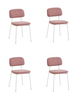 Стул Stool Group Стул Chao розовый белые ножки 4 шт. арт. УТ000040817