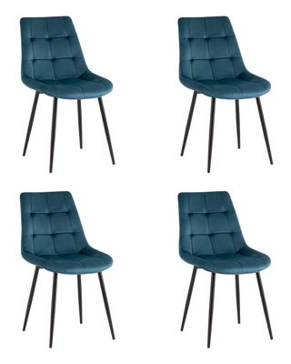 Стул Stool Group Стул Флекс New велюр сине-зеленый 4 шт. арт. УТ000039332