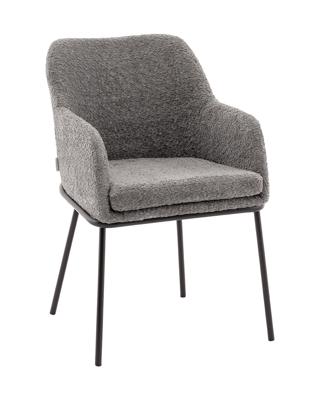 Стул Stool Group Стул с подлокотниками Кози new ткань букле тёмно-серый арт. УТ000040878