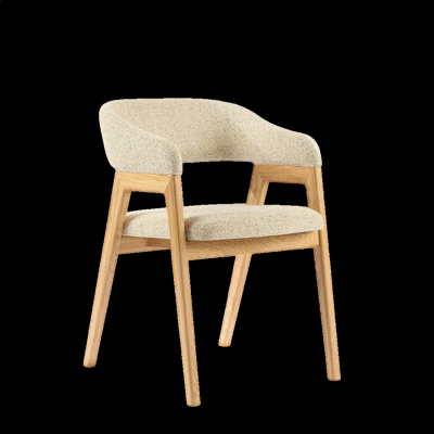 Стул Stool Group Стул Эйко массив дуба бесцв. матовый рогожка молочно-бежевый арт. УТ000042746