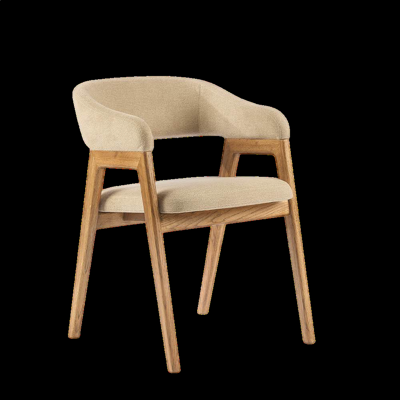 Стул Stool Group Стул Эйко массив дуба рич рогожка ореховый арт. УТ000042747