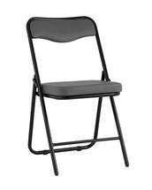 Стул Stool Group Складной стул Джонни экокожа серый каркас черный матовый арт. УТ000035362
