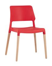 Стул Stool Group Стул BISTRO красный пластик ножки из дерева арт. УТ000001958