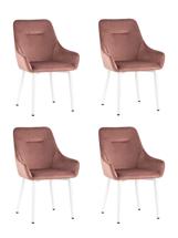 Стул Stool Group Стул Диана велюр пыльно-розовый ножки белые 4 шт арт. УТ000037409