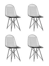 Стул Stool Group Стул обеденный Eiffel черный с черной подушкой 4 шт арт. УТ000037511