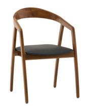 Стул Stool Group Стул Вудмилан каркас дерево цвет темный орех экокожа черный арт. УТ000041525