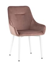 Стул Stool Group Стул Диана велюр пыльно-розовый ножки белые арт. УТ000031293