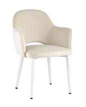 Стул Stool Group Стул Венера велюр кремовый ножки белые арт. УТ000037662