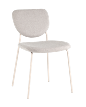 Стул Stool Group Стул обеденный Gigi шенилл серый белые ножки арт. УТ000039036