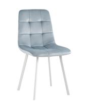 Стул Stool Group Стул Chilly велюр серо-голубой белые ножки арт. УТ000039635