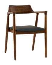 Стул Stool Group Стул Вудримини каркас дерево цвет темный орех экокожа черный арт. УТ000041527