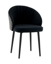 Стул Stool Group Стул Пасаденика велюр черный, спинка гусиная лапка арт. УТ000041362