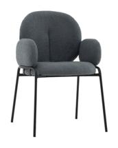 Стул Stool Group Стул с подлокотниками Моллек букле темно-серый арт. УТ000041636