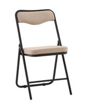 Стул Stool Group Стул складной Джонни велюр велютто бежевый каркас черный матовый арт. УТ000041388