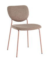 Стул Stool Group Стул обеденный Gigi шенилл коричневый розовые ножки арт. УТ000039033