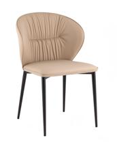 Стул Stool Group Стул обеденный Deia кремовая экокожа черные ножки арт. УТ000040334