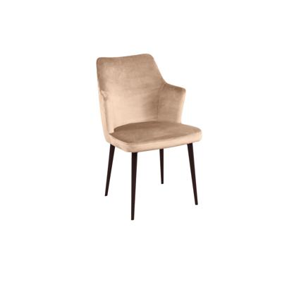 Стул Top concept Стул с подлокотниками Hunt, бархат бежевый 5 / чёрный конус арт. 82608
