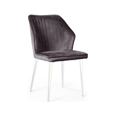 Стул Top concept Стул Berg, бархат  светло-серый 26 / белый конус арт. 75256