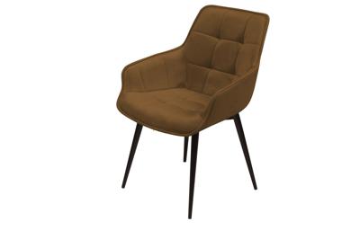 Стул Top concept Стул с подлокотниками Capri, бархат коричневый 12 / опора конус арт. 13576