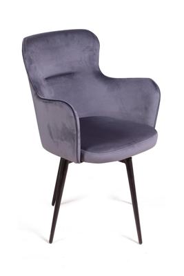 Стул Top concept Стул c подлокотниками King, поворотный на 360 градусов, бархат серый 27 арт. 20813