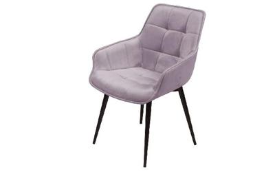 Стул Top concept Стул с подлокотниками Capri, бархат светло-серый 26 / опора конус арт. 13579