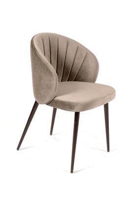 Стул Top concept Стул Mont Blanc, бархат пепельно-бежевый 25 / черный конус арт. 18468