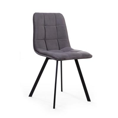 Стул Top concept Стул Уно, бархат серый 27/ чёрный профиль арт. 74700