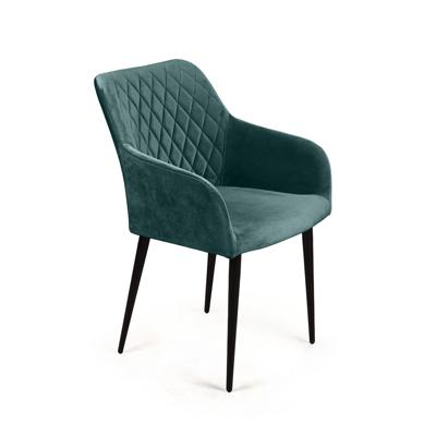 Стул Top concept Стул с подлокотниками Роберт, бархат зелёный 19 арт. 83382