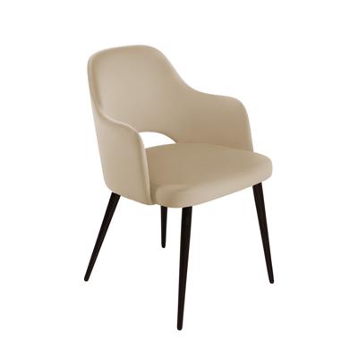Стул Top concept Стул Вильям с подлокотниками, бархат бежевый 5/ черный конус арт. 0000004608600000036181000000875