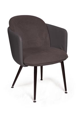 Стул Top concept Стул с подлокотниками Феникс, ткань комбинированная с иск кожей, черный арт. 18106