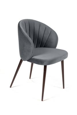 Стул Top concept Стул Монблан, бархат светло-серый 26 / черный конус арт. 84260