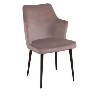 Стул Top concept Стул с подлокотниками Хант, бархат пепельно-бежевый 25 / чёрный конус арт. 82225
