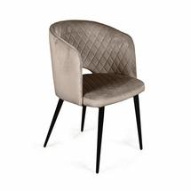 Стул Top concept Кресло William ромб, бархат пепельно-бежевый 25/ черный конус арт. 81408