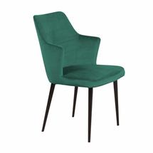 Стул Top concept Стул с подлокотниками Hunt, бархат зеленый 19 / чёрный конус арт. 14644