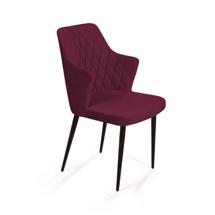Стул Top concept Стул с подлокотниками Hunt ромб, бархат красный 16 new / чёрный конус арт. 83979