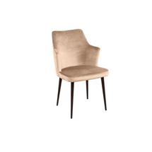 Стул Top concept Стул с подлокотниками Hunt, бархат бежевый 5 / чёрный конус арт. 82608