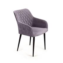 Стул Top concept Стул с подлокотниками Robert, бархат серый 27 арт. 84642