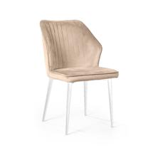 Стул Top concept Стул Berg, бархат светло-бежевый 2 / белый конус арт. 77593