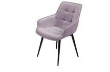 Стул Top concept Стул с подлокотниками Capri, бархат светло-серый 26 / опора конус арт. 13579