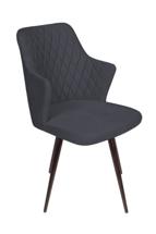 Стул Top concept Стул поворотный на 90 градусов, функция возврата, антишум Hunt ромб, бархат 03 / чёрный конус арт. 14808