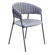 Стул Top concept Стул Kelly с подлокотниками, бархат светло-серый 26 арт. 20133