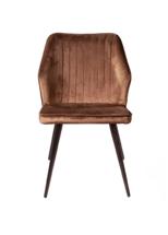 Стул Top concept Стул Berg поворотный 90 градусов, функция возврата, антишум бархат коричневый 12/ черный конус арт. 6252