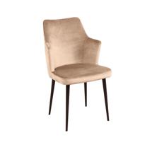 Стул Top concept Стул с подлокотниками Hunt, бархат бежевый 5 / чёрный конус арт. 82608