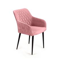 Стул Top concept Стул с подлокотниками Robert, бархат пудровый 15 арт. 87553