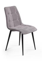 Стул Top concept Стул Уно софт, бархат светло-серый 26 / чёрный конус арт. 78479