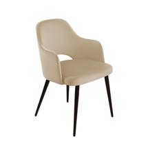 Стул Top concept Стул Вильям с подлокотниками, бархат бежевый 5/ черный конус арт. 0000004608600000036181000000875