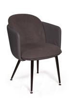 Стул Top concept Стул с подлокотниками Феникс, ткань комбинированная с иск кожей, черный арт. 18106