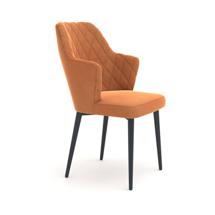 Стул Top concept Стул с подлокотниками Хант ромб, велюр Frost fox / чёрный конус арт. 23038