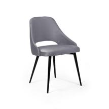 Стул Top concept Стул Вильям, бархат светло-серый 26/ черный конус арт. 78376